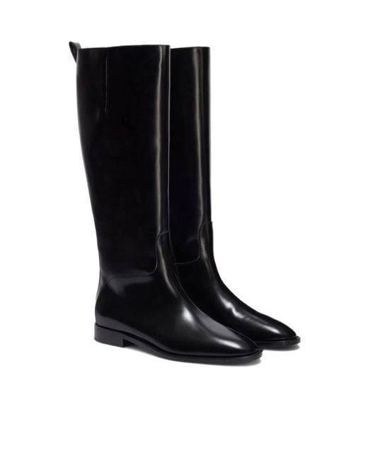 Jil Sander Black Lune Knee-High Boots