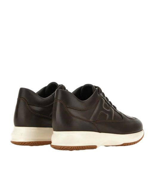 Hogan Black Interactive Lace-Up Sneakers for men