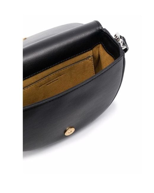 Stella McCartney Black Frayme Small Flap Shoulder Bag