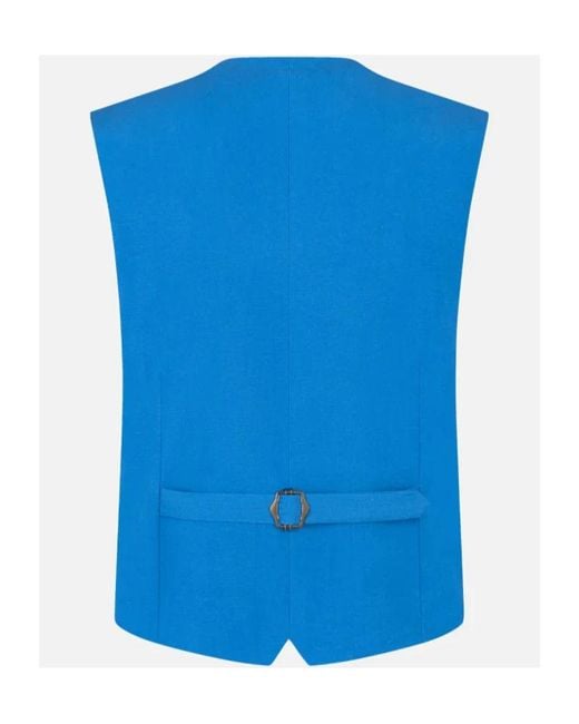 Blazé Milano Blue Front-Pocket Waistcoat