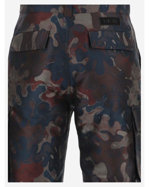 Dior Black Printed Overalls Casual Trousers for men