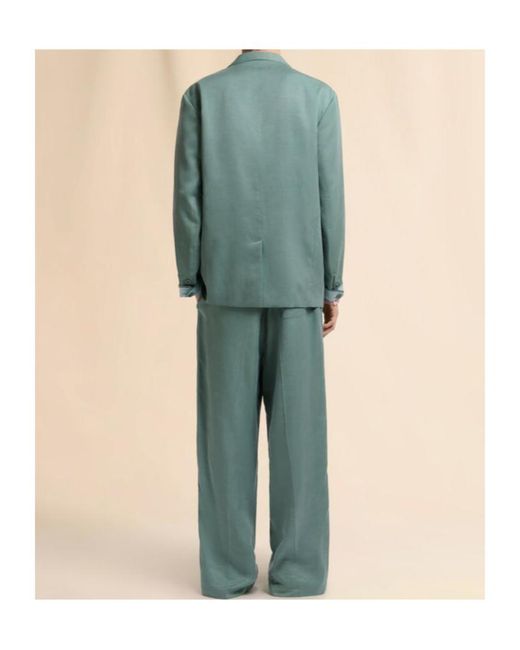 Marni Green Satin Single-Breasted Jacket for men