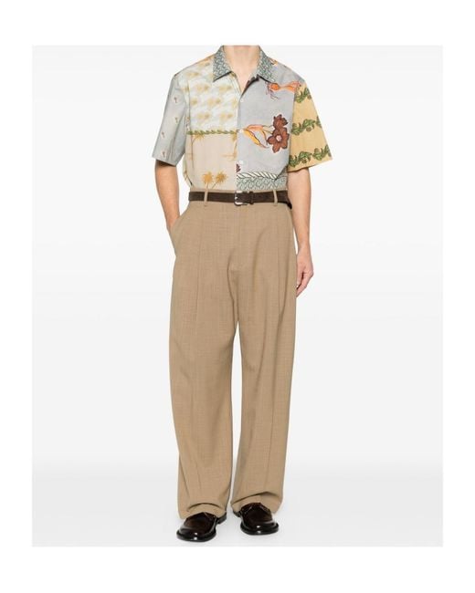 Paul Smith Gray Patchwork Printed Shirt for men