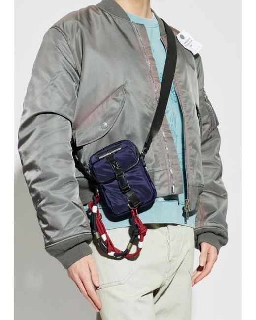 DSquared² Blue Heritage Buckle Shoulder Bag for men