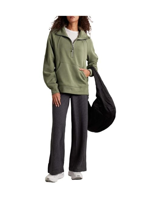 lululemon athletica Green Cotton-Blend Jersey Sweatshirt