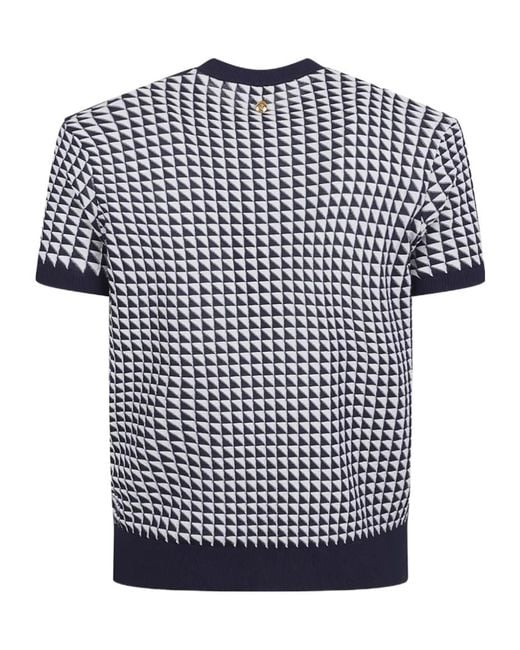 Versace Black Geometric-Pattern T-Shirt for men