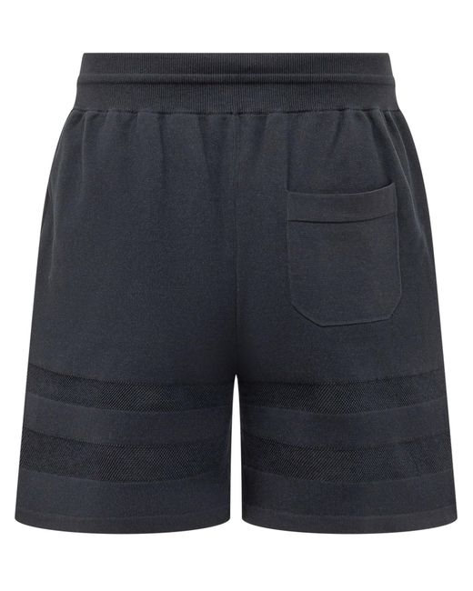 Givenchy Blue Logo Panel Drawstring Shorts for men