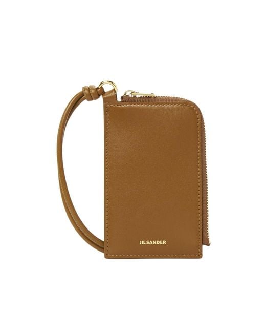Jil Sander Multicolor Logo Embossed Zipped Cardholder