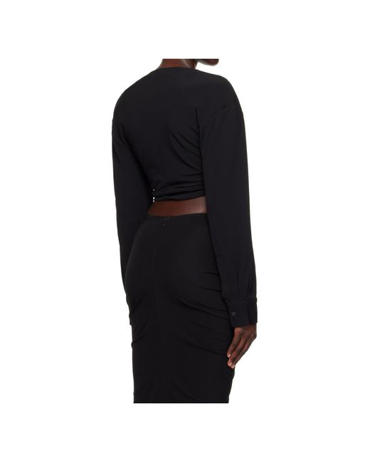 Christopher Esber Black Vivenda Drape Top