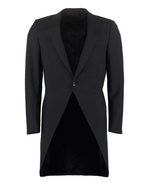 Canali Black Wool Tailored Jacket for men