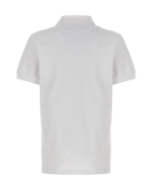 Bally White Polo Shirt With Embroidery for men