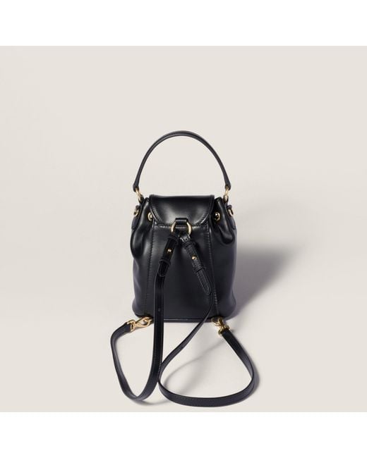 Miu Miu Black Logo-Detailed Mini Backpack