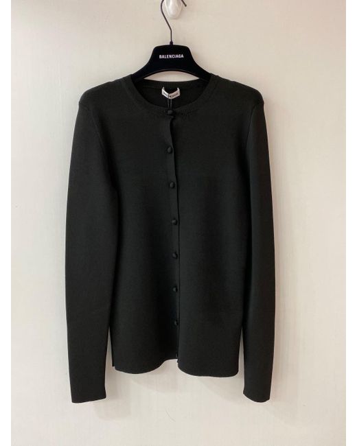 Balenciaga Black Logo Cardigan