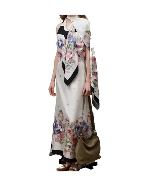 Dior White Long Draped Dress