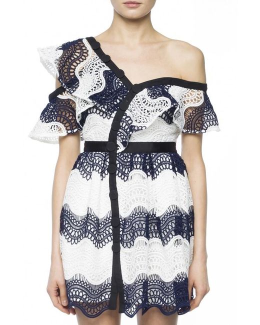 Self-Portrait Blue Lace Dress