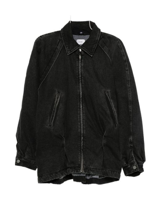 Haikure Black Zip-Front Denim Jacket