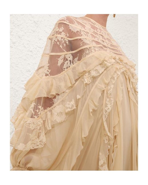 Zimmermann Natural Rebellion Splice Billow Dress
