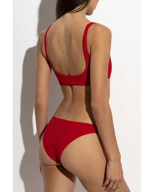 DSquared² Red Triangle Bikini Bottoms