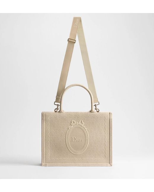 Dior Natural Medium Book Tote With Strap