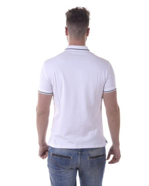 Armani Jeans White Short-Sleeved Polo Shirt for men