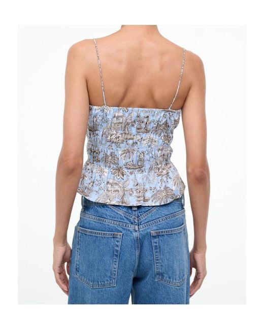 Staud Blue Thin Shoulder Straps
