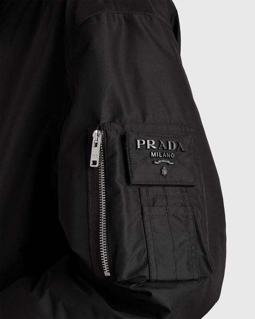 Prada Black High Neck Buttoned Coat for men