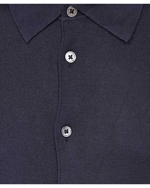 Tom Ford Blue Long-Sleeved Knitted Shirt for men