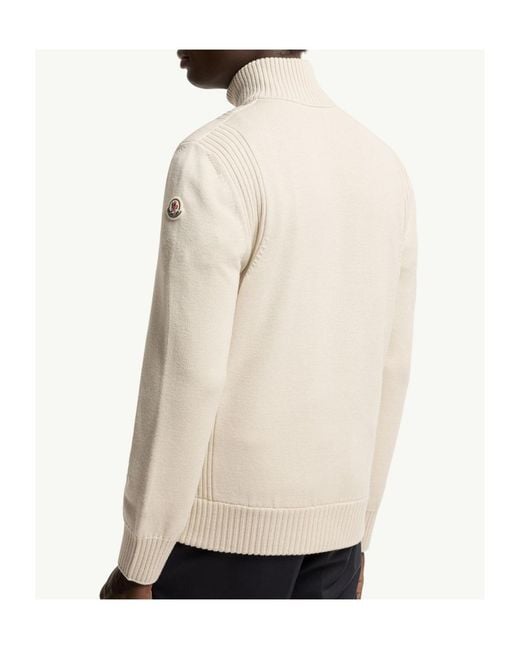 Moncler White Padded Zip-Up Cardigan for men