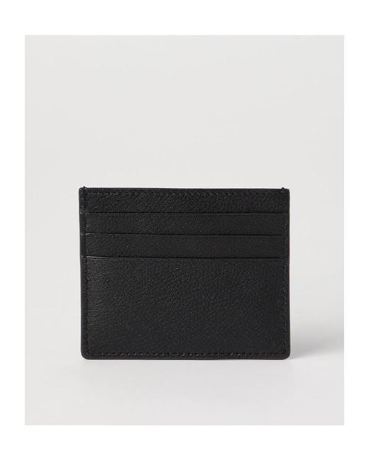 Brunello Cucinelli Black Grain Leather Card Holder