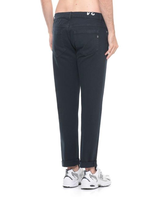 Dondup Blue Turn-Up Hem Jeans for men