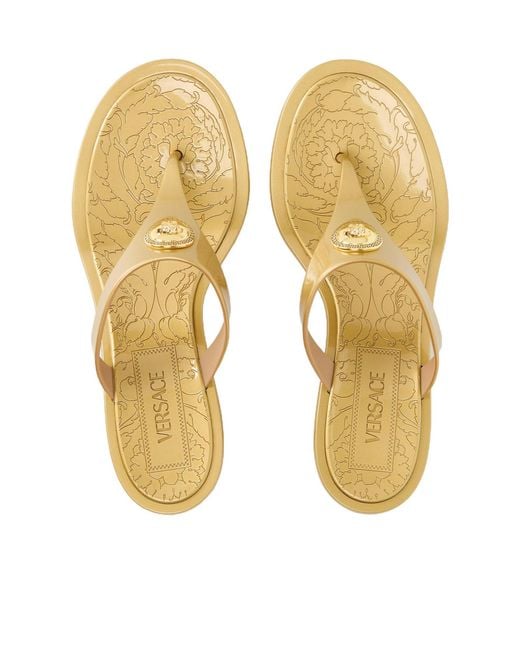 Versace Metallic Thongtoe Mule