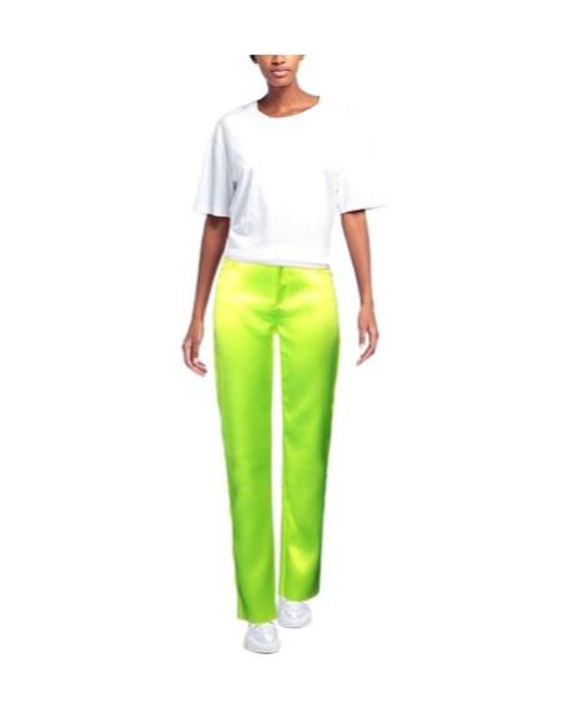 Sportmax Green Solid-Color Casual Pants