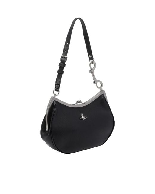 Vivienne Westwood Black Charm Frame Shoulder Bag