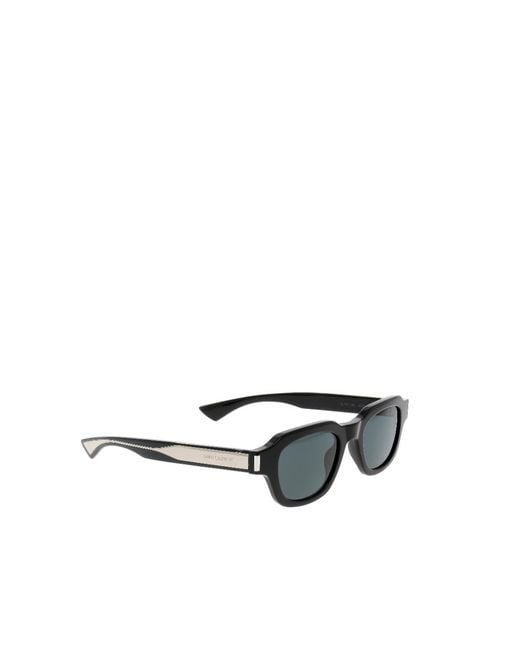 Saint Laurent White Eyewear Rectangular Frame Sunglasses for men