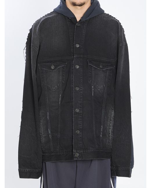 Balenciaga Oversized Layered Jacket in Black for Men | Lyst