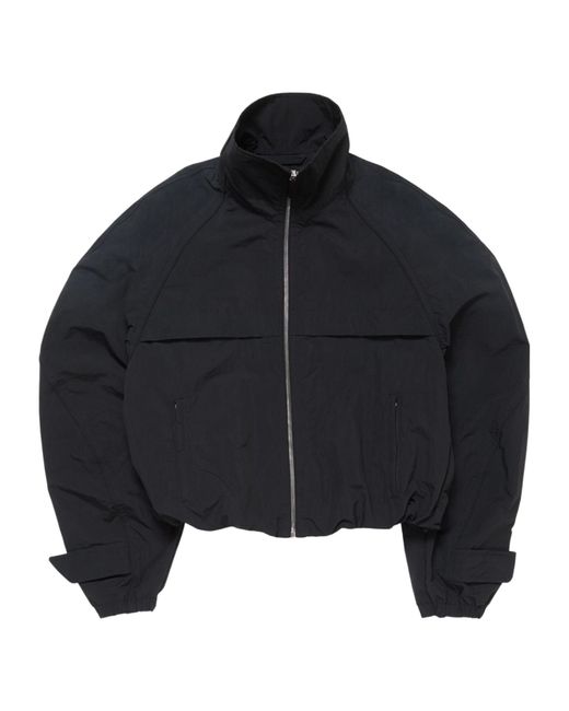 Acne Blue High-Collar Zip-Up Jacket