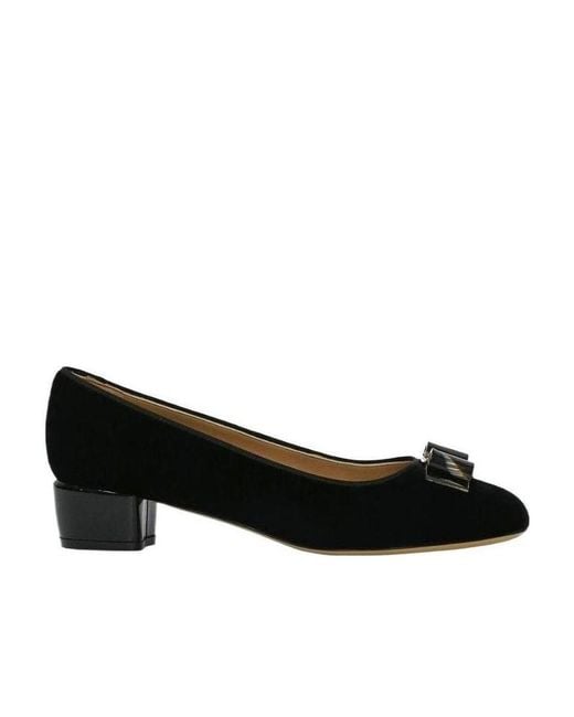 Ferragamo Black Bow-Tie High Heels