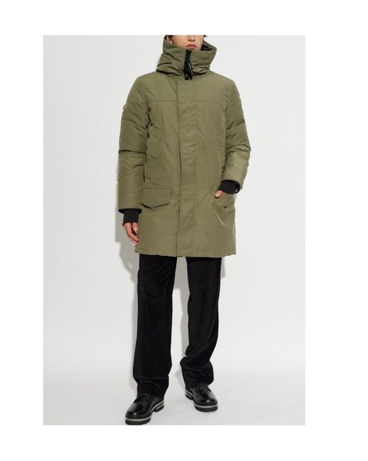 Canada Goose Green Langford Long-Sleeve Hooded Down Jacket for men