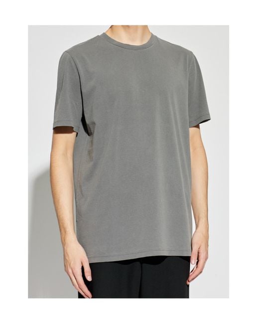 A.P.C. Gray Logo Printed Crewneck T-Shirt for men
