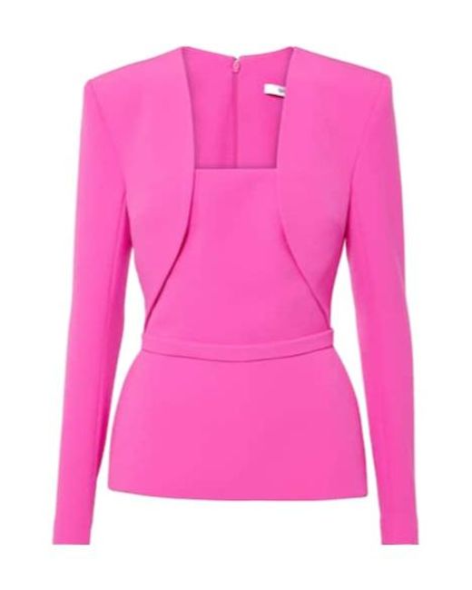 Safiyaa Pink Paneled Crêpe Top