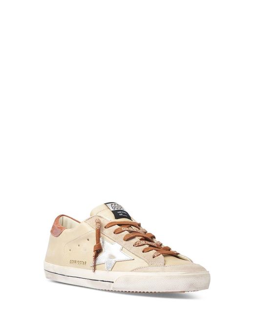 Golden Goose Deluxe Brand Natural Star Patch Lace-Up Sneakers for men