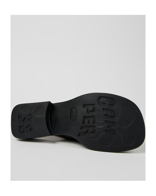 Camper Black Wide-Strap Flat Sandals