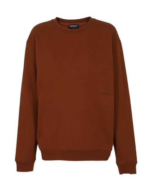Dondup Brown Logo-Print Cotton Sweatshirt for men