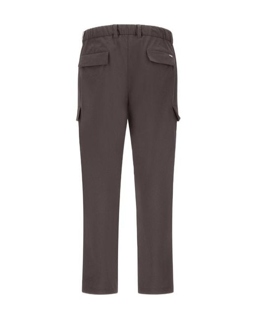 Herno Gray Resort Cargo Trousers for men