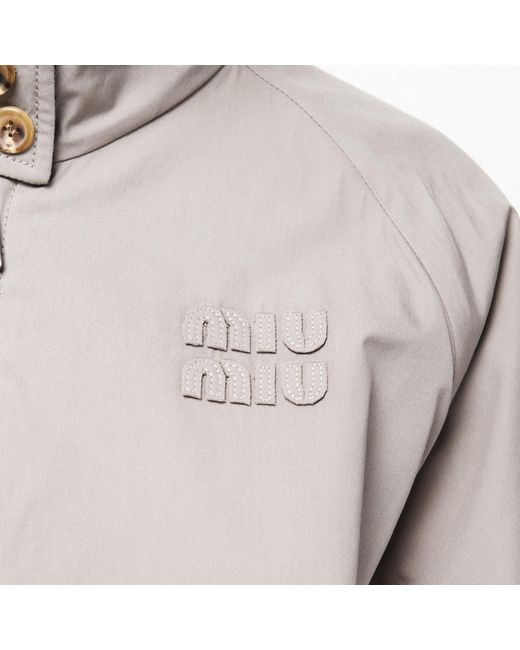 Miu Miu Gray Zip-Up Jacket