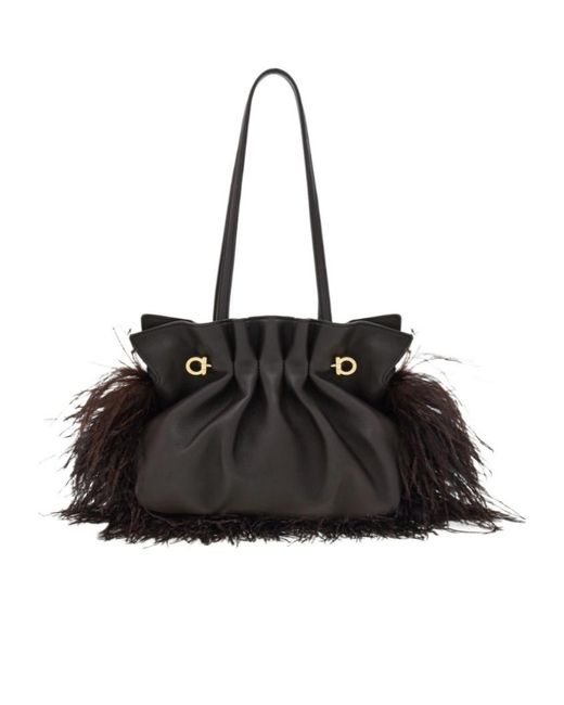 Ferragamo Black Ferragamo Soft Bag (S)