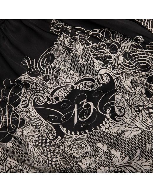 Acne Gray Pattern Printed Bunny Shorts for men