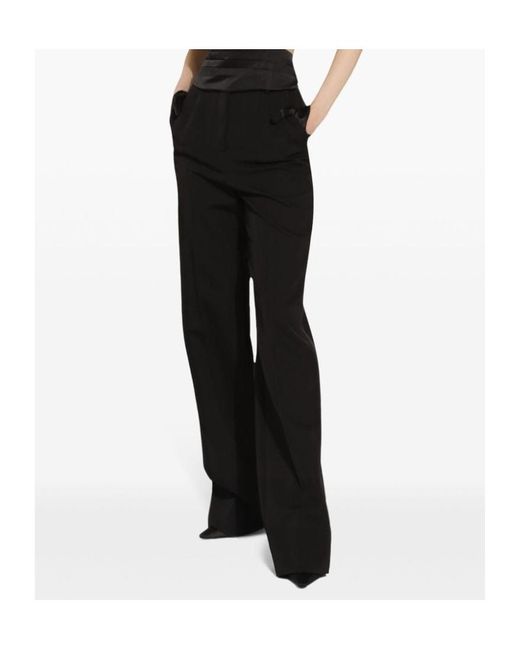 Dolce & Gabbana Black Gabardine Tuxedo Pants