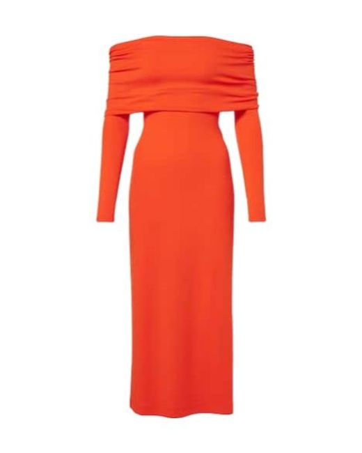 Ralph Lauren Red Off-Shoulder Maxi Dress