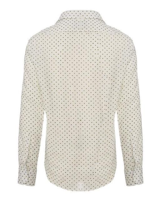 Boss White Polka-Dot Print Shirt for men